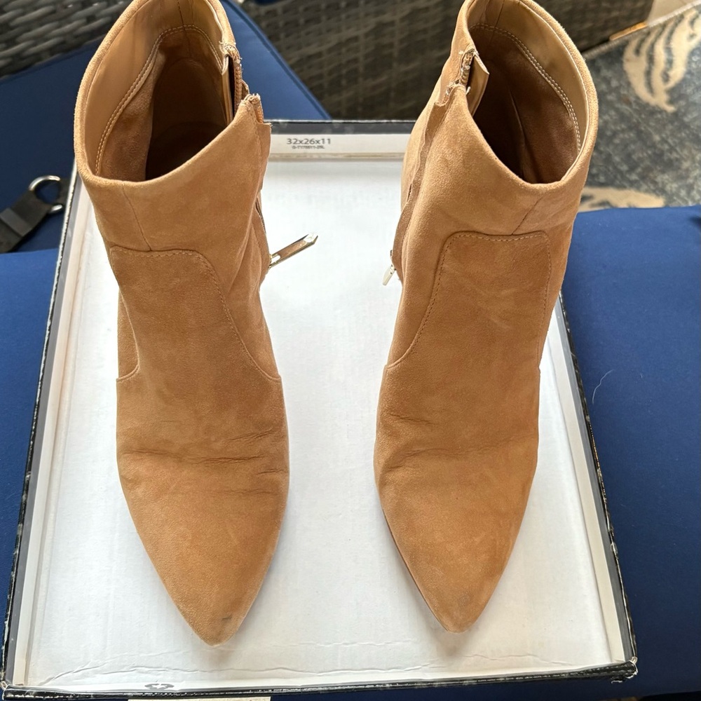 Sam Edelman Tan Suede Ankle Booties